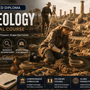 Professional archaeological excavation site for Archaeology Diploma fieldwork training