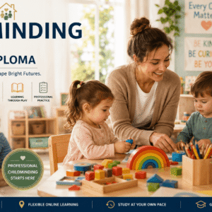 Professional childminder caring for children in a safe learning environment during Childminding Course