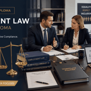 Professional workplace legal training scene for Employment Law Diploma online course