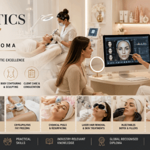 Professional aesthetics diploma training with advanced skincare and non-surgical beauty treatments