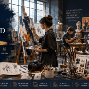 Creative studio environment for Art Advanced Diploma professional learning