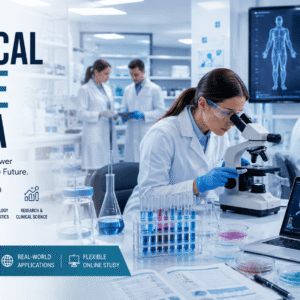 Biomedical Science Diploma learners studying laboratory science, microbiology, and clinical diagnostics