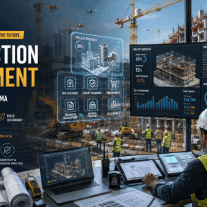 Construction manager leading Construction Management Diploma project with BIM models, schedules and site planning dashboards.