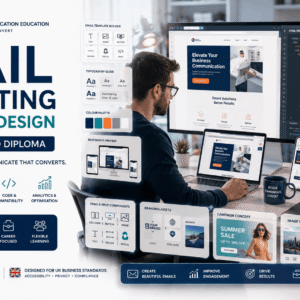 Professional Email Design Course featuring HTML email templates, responsive layouts, branding, and visual communication.