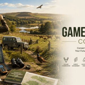 Gamekeeping Course featuring a professional gamekeeper managing wildlife habitats in a scenic countryside estate.