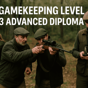 Gamekeeping Level 3 Diploma students learning wildlife management in UK countryside setting