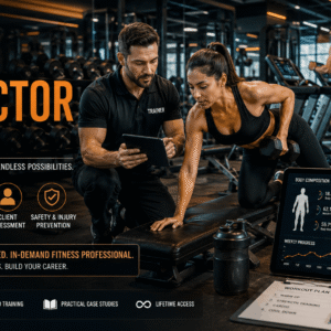 Professional fitness trainer coaching clients in Gym Instructor Diploma course