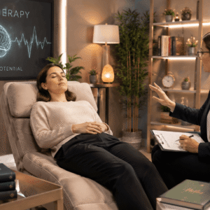 Professional hypnotherapy consultation session for Hypnotherapy Diploma Level 8 training programme