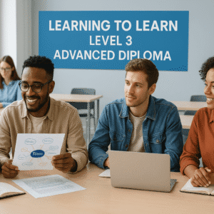 Students mastering metacognition in a classroom, representing Learning to Learn Level 3 Advanced Diploma