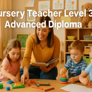 nursery teacher diploma classroom with children learning through play