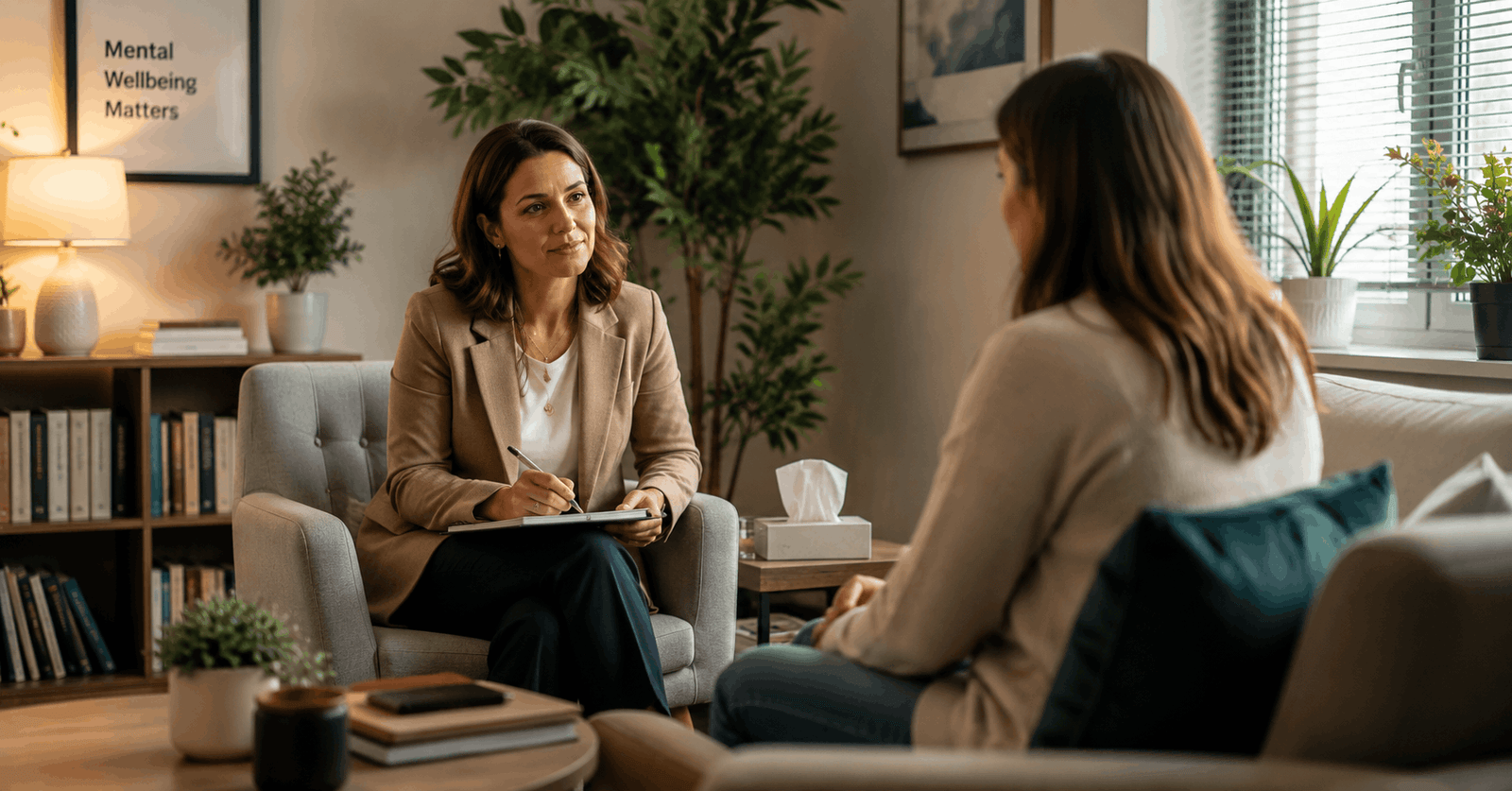 Professional therapist consultation scene for Psychology Counselling Course online diploma