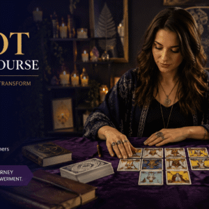Mystical tarot reading setup for Tarot Reading Course online training and intuitive learning