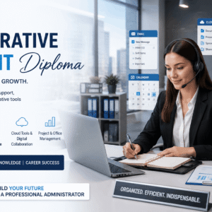 Professional office administrator working in a modern workspace for Administrative Assistant Diploma training