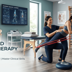 Physiotherapist assisting patient rehabilitation during Advanced Physiotherapy Diploma training
