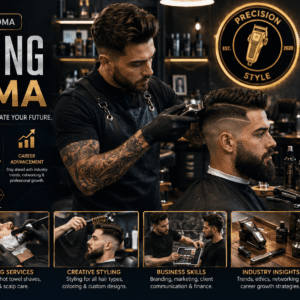 Barbering Diploma course featuring advanced haircutting and men's grooming techniques