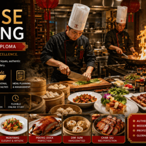 Chef preparing authentic dishes in a professional Chinese Cooking Course kitchen environment