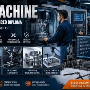 CNC Machine Diploma training with advanced CNC machining and programming systems