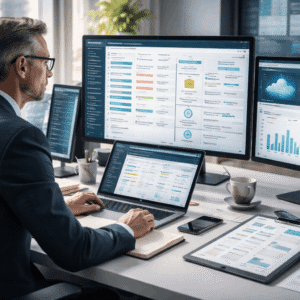 Senior professional managing digital records, audits, and compliance systems for a document control diploma Level 8.