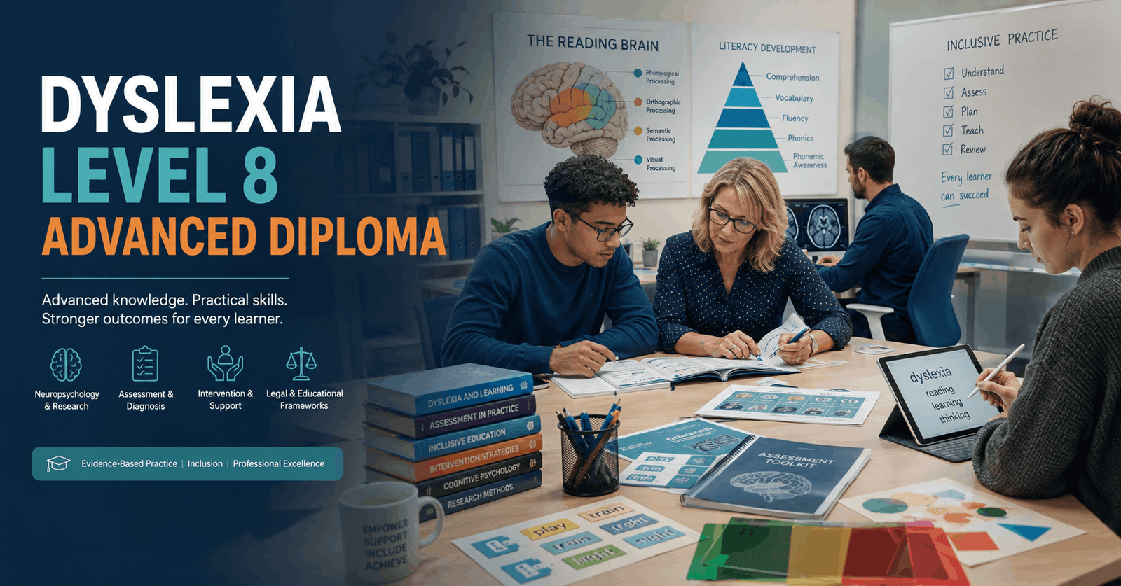Professional learning environment for Dyslexia Advanced Diploma with educators and student support tools