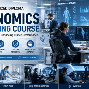 Professional engineers analysing workplace ergonomics in an Ergonomics Engineering Course environment
