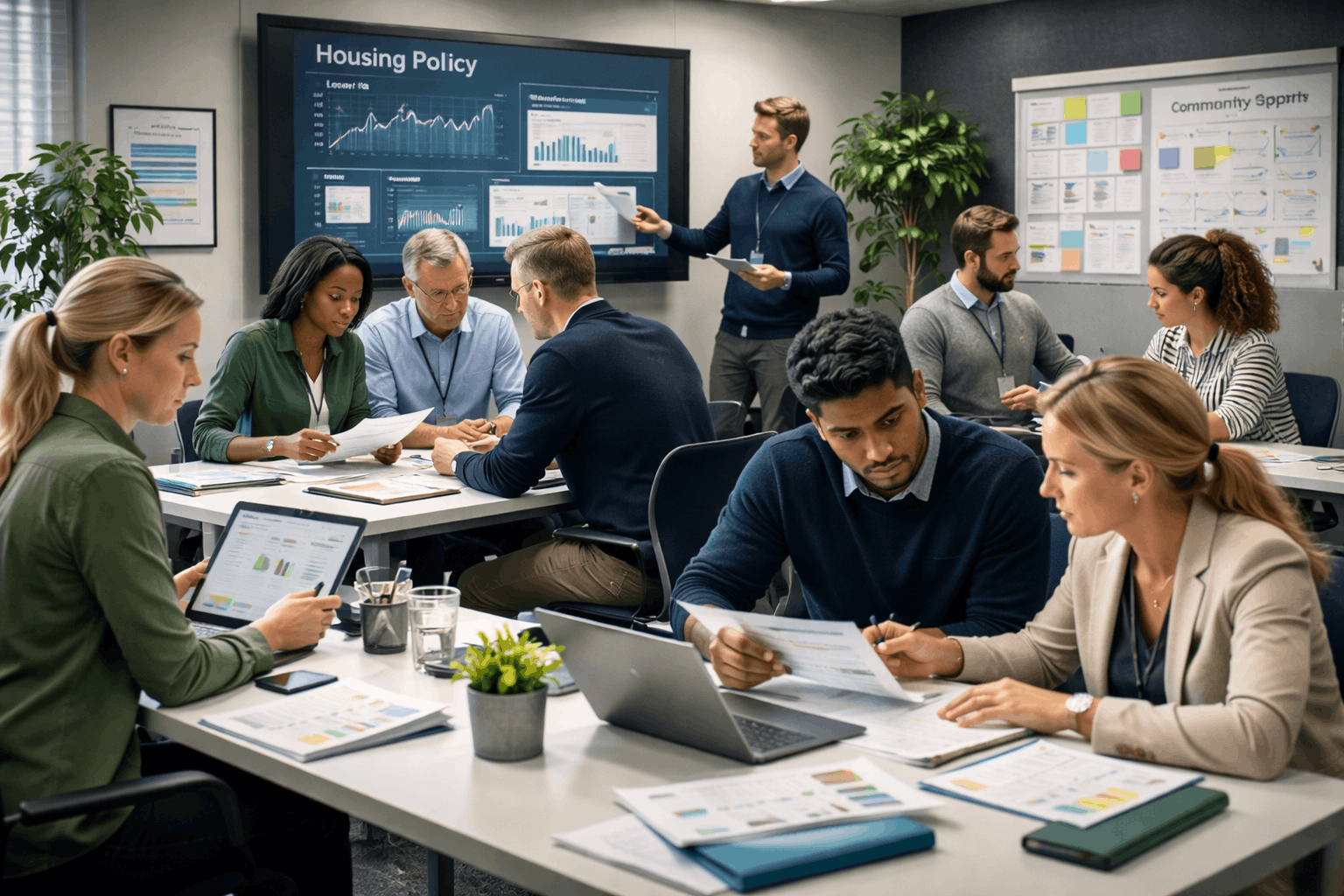 Learners studying tenancy management, housing law, and community support in a Housing Officer Level 3 advanced diploma course.