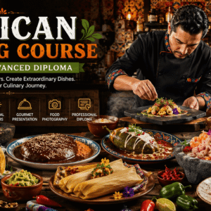 Mexican Cooking Course featuring gourmet tacos, mole sauces, seafood dishes, and colourful Mexican cuisine
