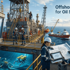 Offshore Engineering Diploma students studying offshore platforms, marine systems, and engineering operations