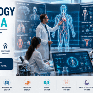 Medical students studying anatomy and body systems in a Physiology Diploma training environment