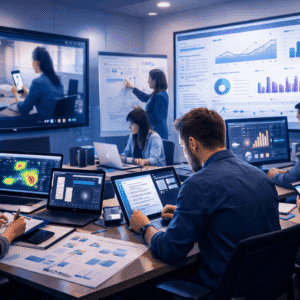 Professional ux researcher diploma training environment with usability testing, analytics dashboards and user research tools