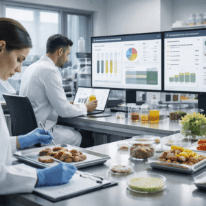 Modern food technology laboratory showing food processing, quality testing, and safety analysis for food technology diploma training