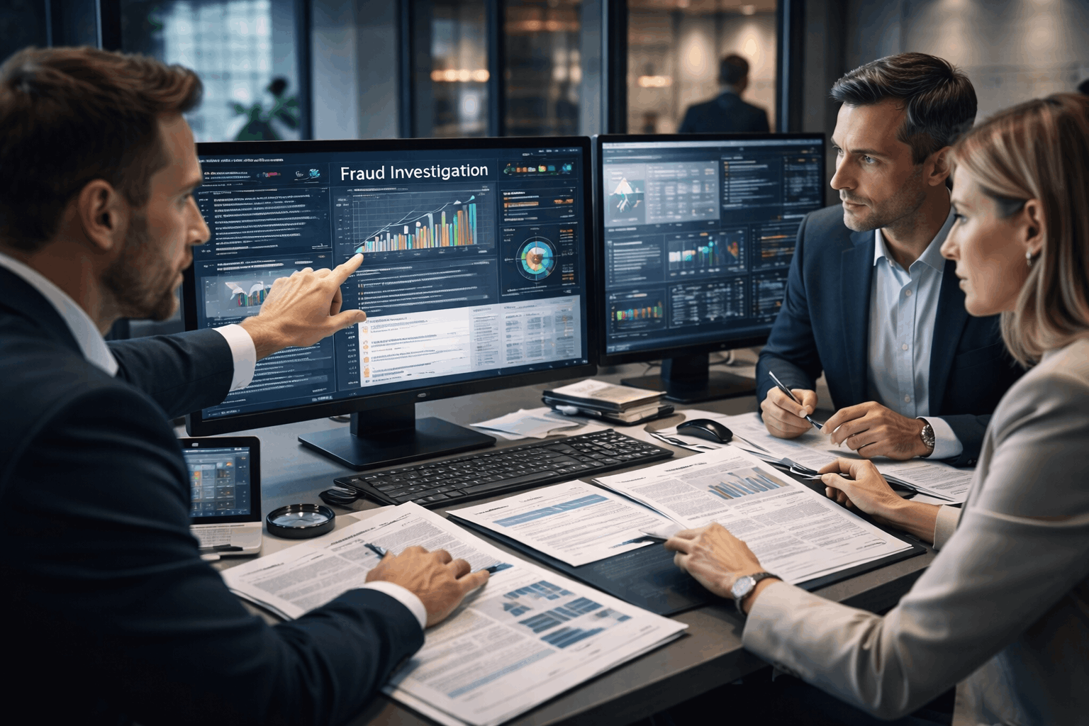 Forensic accounting course showing financial investigation, fraud analysis, digital evidence review, and forensic audit tools