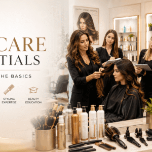 Haircare Essentials Course showing professional haircare techniques, healthy hair styling, and beauty education