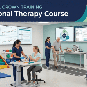 Occupational therapist assisting patients with rehabilitation activities during an Occupational Therapy Course