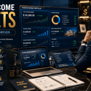 Passive Income Secrets course showing wealth-building strategies, investments, and income portfolio planning