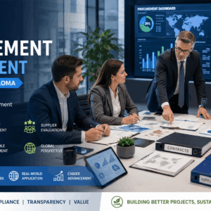 Professional procurement team managing contracts and suppliers in a Project Procurement Management environment