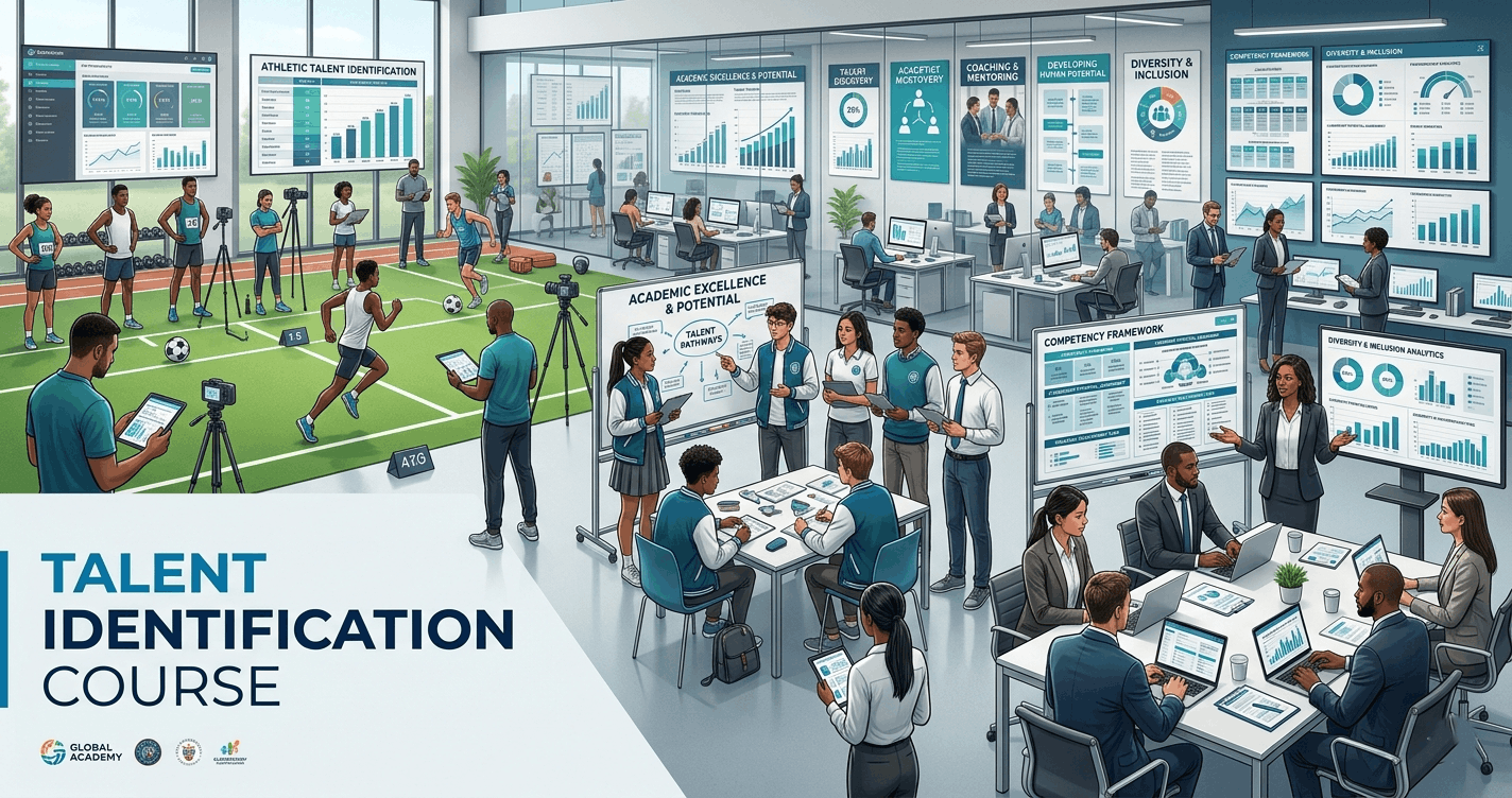 Professional Talent Identification Course featuring talent assessment in sports, education, and business environments
