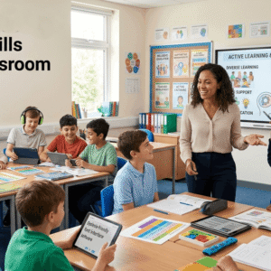 Teaching Skills Course showing a teacher engaging students in an inclusive and supportive learning environment