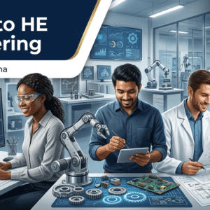 Access to HE Engineering diploma banner showing engineering design, technology and STEM learning concepts