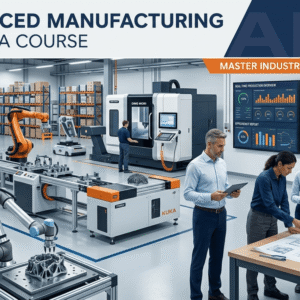 Engineers and manufacturing professionals using robotics and automation in an Advanced Manufacturing Diploma environment