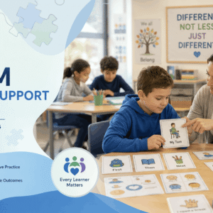 Inclusive classroom showing Autism Education Support strategies for learners with autism in educational settings