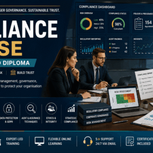 Professional compliance training banner for Compliance Course Level 8 Advanced Diploma