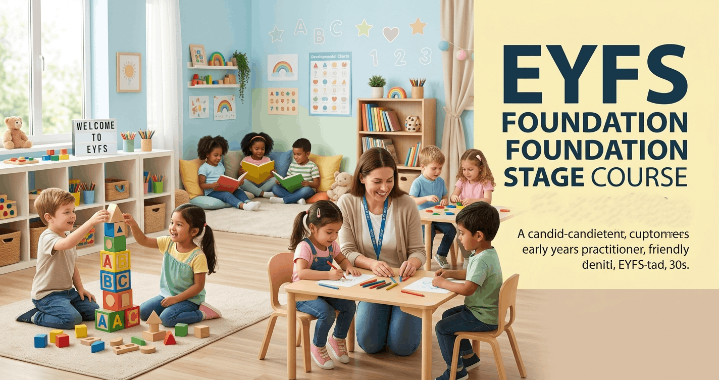 Early years classroom showing EYFS Foundation Stage learning with children engaged in play-based development activities