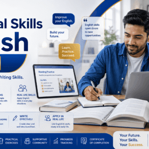 Functional Skills English Level 1 course banner showing reading, writing and communication skills learning