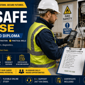 Professional gas engineer inspection banner for Gas Safe Course Level 8 Advanced Diploma