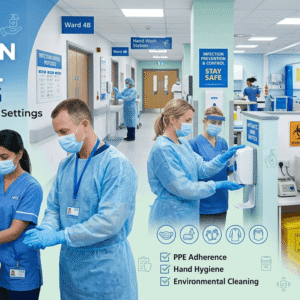 Infection Control Training course showing hygiene practices, PPE use, and hospital infection prevention procedures in UK settings