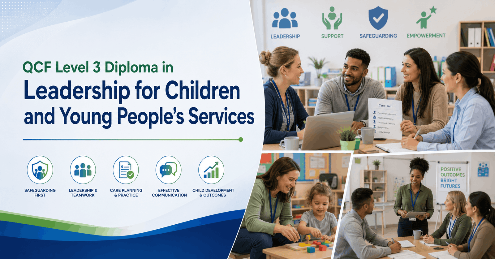 Learners developing leadership skills in child services training focused on safeguarding and supporting young people