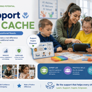 SEN Support Training CACHE course showing inclusive classroom support, SEN tools and child learning assistance