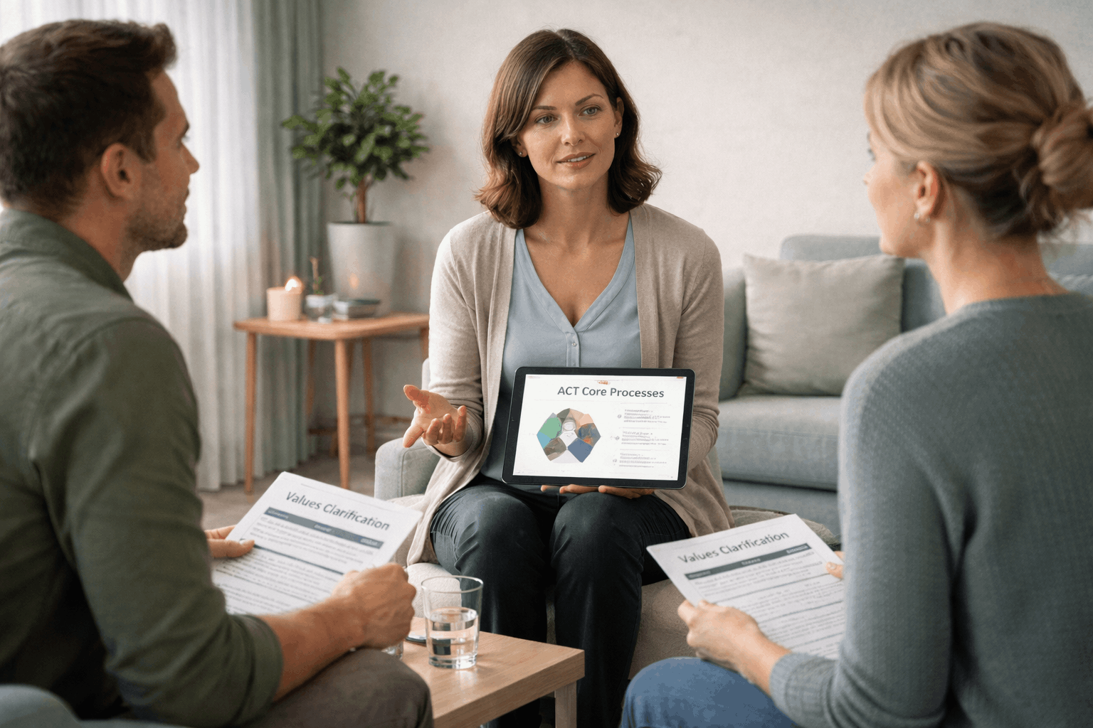 ACT Therapy Certification training session demonstrating mindfulness and values-based coaching techniques