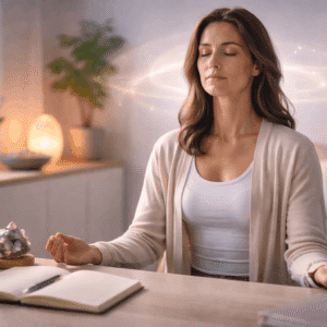 Akashic Records Certification training showing meditation, spiritual reflection, and energy-focused mindfulness practice