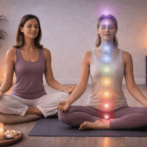 Guided energy cleansing session in a Chakra Meditation Course using mindfulness and breathing techniques